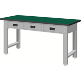 轻型工作桌1800×750×800mm 原木桌板 带三横抽,WBT-5203W