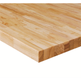 轻型工作桌1500×750×800mm 原木桌板 带四抽边柜,WBS-57041W