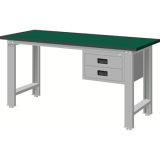 轻型工作桌1800×750×800mm 耐磨桌板 带双吊抽,WBS-63021F