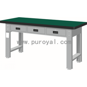 重型工作桌1800×750×800mm平均承重1吨原木桌板 横置3个抽屉,WAT-6203W